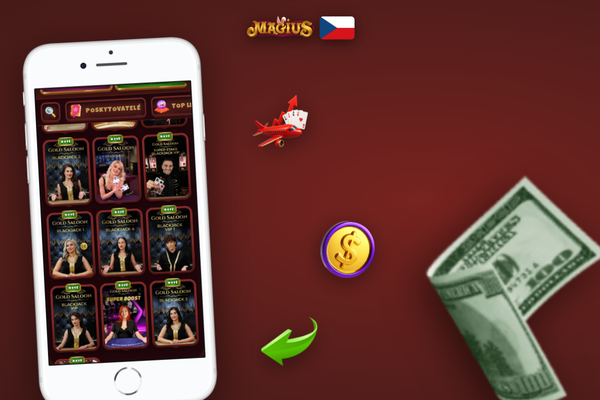 Stylizovaný affiliate panel Magius Casino s generátorem trackovacího odkazu a výběrem trhu