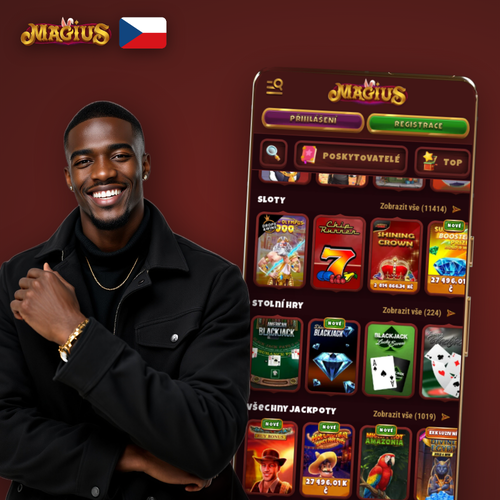 Magius Casino affiliate program – schéma partnerského toku s ikonami provize