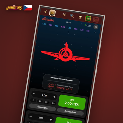 Funkce dual bet v Aviator hře Magius Casino – dvě nezávislé sázky najednou
