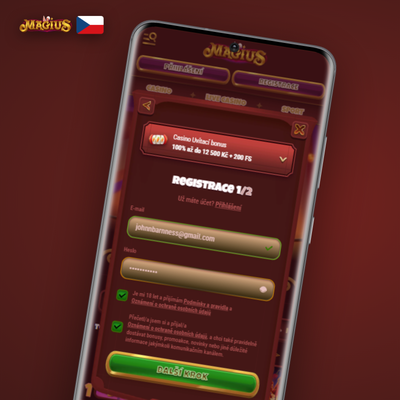 Registrace e-mailem v Magius Casino – ikona potvrzené e-mailové schránky