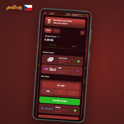 E-peněženky Skrill a Neteller zajistí okamžité vložení peněz v Magius Casino