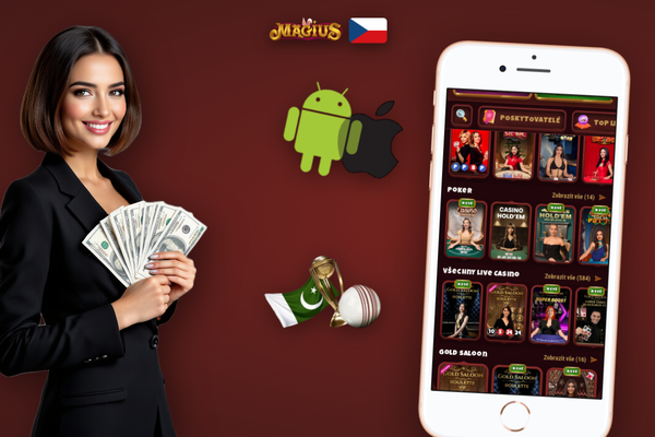 Magius Casino app pro iOS na iPadu v režimu na šířku s domovskou obrazovkou