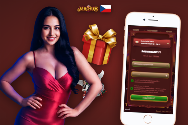 Ověření totožnosti v Magius Casino – smartphone fotografující občanský průkaz při identity checku