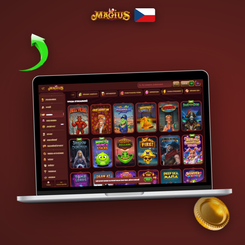 Magius Casino na PC – desktopová aplikace běžící v lobby s herními dlaždicemi