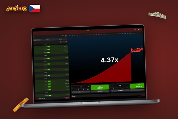 Hráč porovnává sportovní kurzy na notebooku a mobilu – strategie sázení v Magius Casino