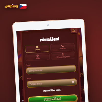 Registrace přes telefon v Magius Casino – smartphone s příchozím SMS kódem